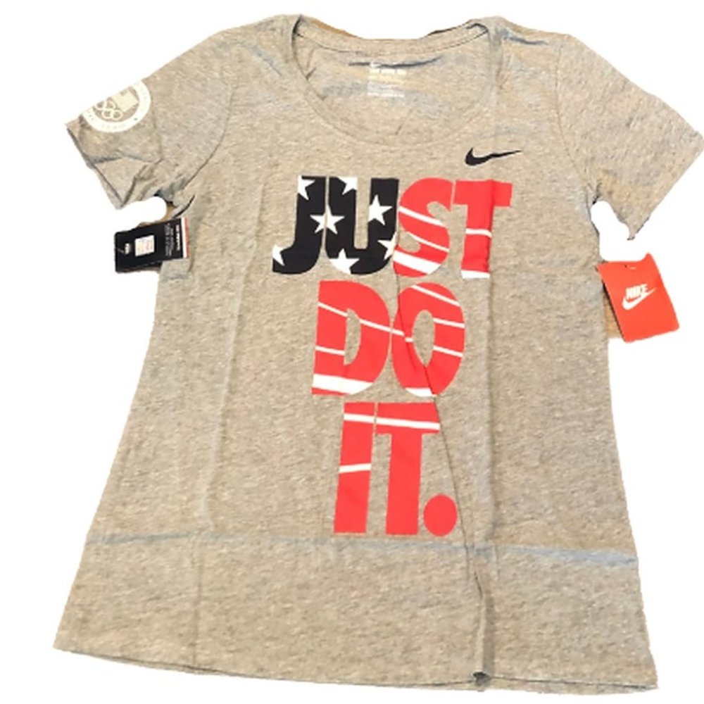 NWT USA Olympic Team Nike "Just Do It" Flag Shirt